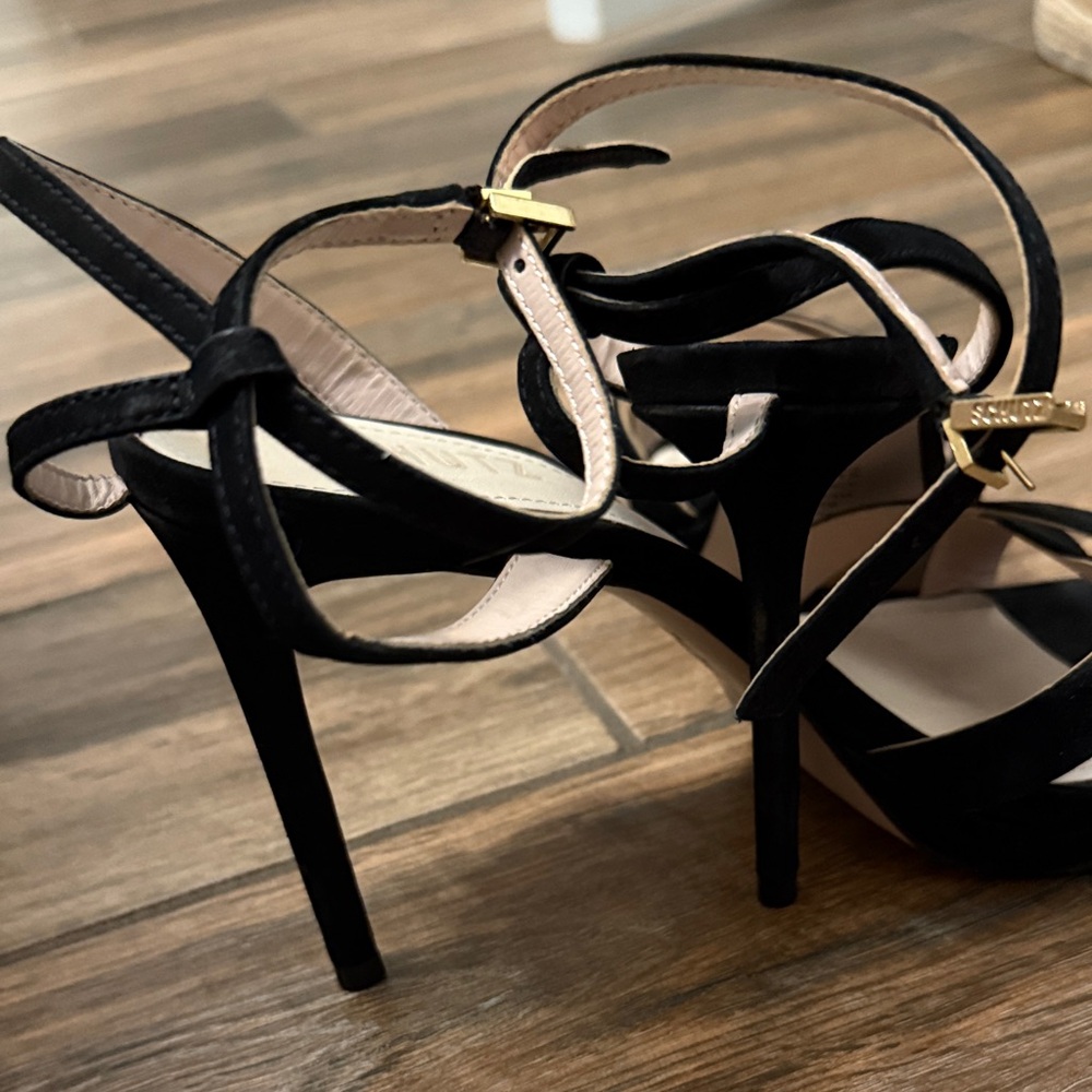 SCHUTZ Black Strappy Stiletto Heels - Picture 2 of 5